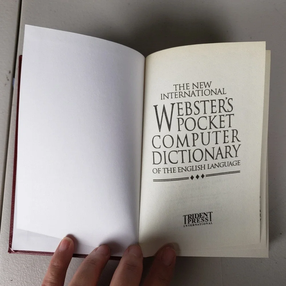 Websters Pocket Computer Dictionary 1998 Revised Edition Red Hardcover VTG Tech